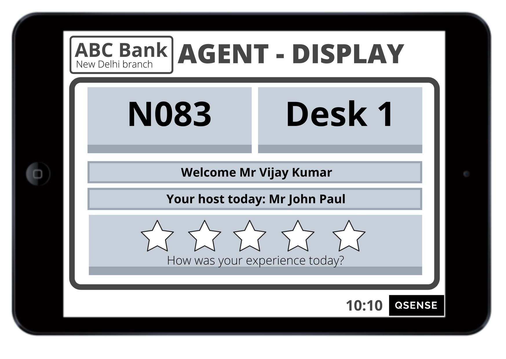 Service desk agent display unit